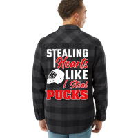 Stealing Heart Like I Steal Pucks Valentines Day Hockey Kids T Shirt Flannel Shirt | Artistshot