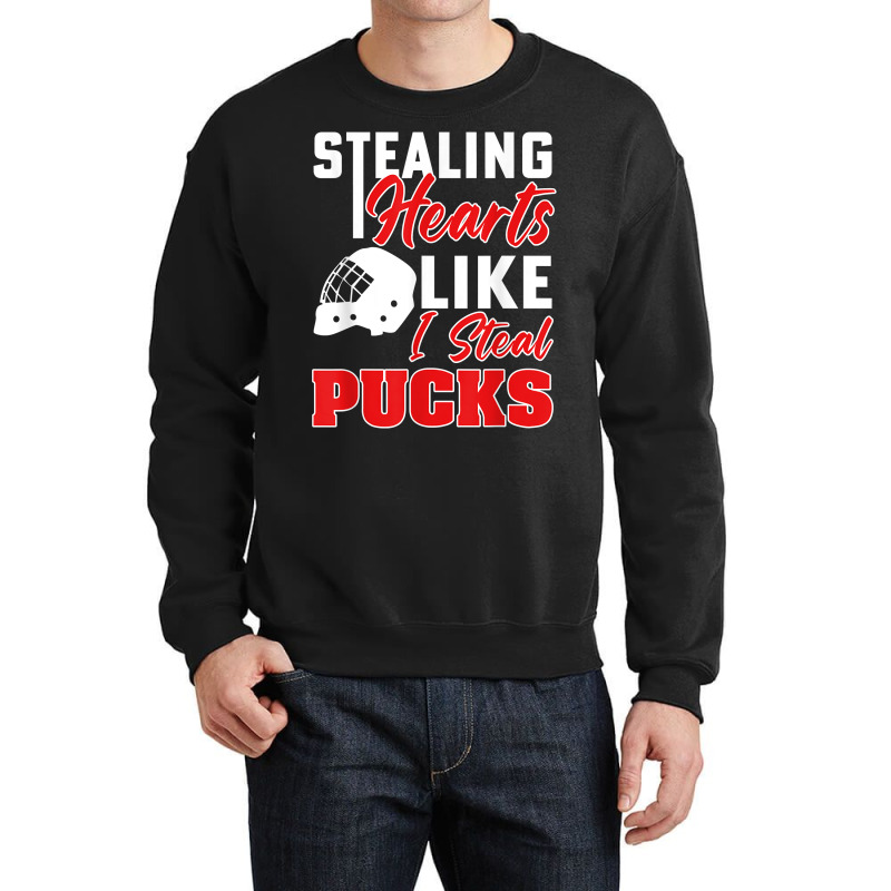 Stealing Heart Like I Steal Pucks Valentines Day Hockey Kids T Shirt Crewneck Sweatshirt | Artistshot