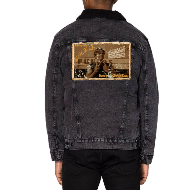 Greetings From East L.a. Unisex Sherpa-Lined Denim Jacket by glealcongerj | Artistshot