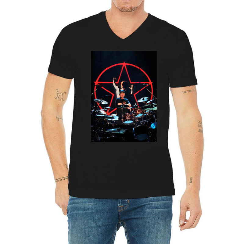 Neil Peart V-Neck Tee by GiaMuller | Artistshot