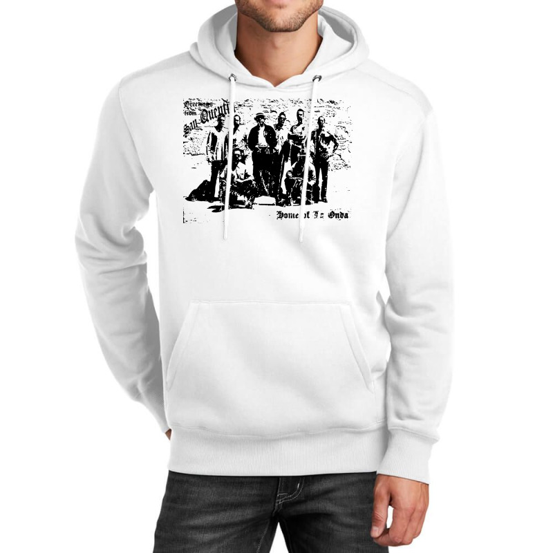 Greetings From San Quentin   Minimal Unisex Hoodie by glealcongerj | Artistshot