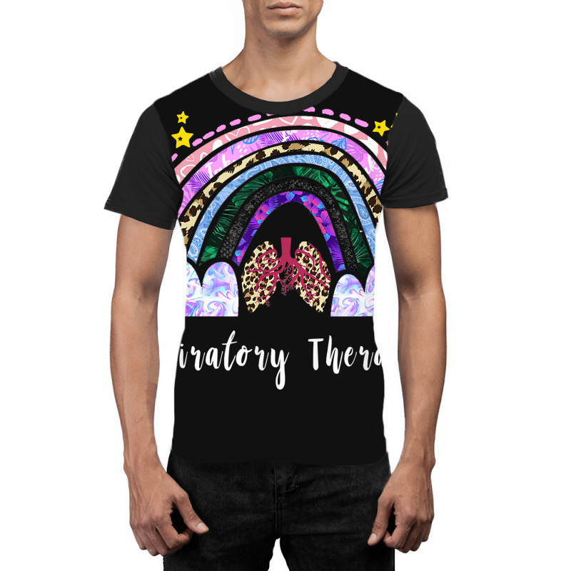 Respiratory Therapist Rainbow Lung Leopard Therapy Graphic T-shirt | Artistshot