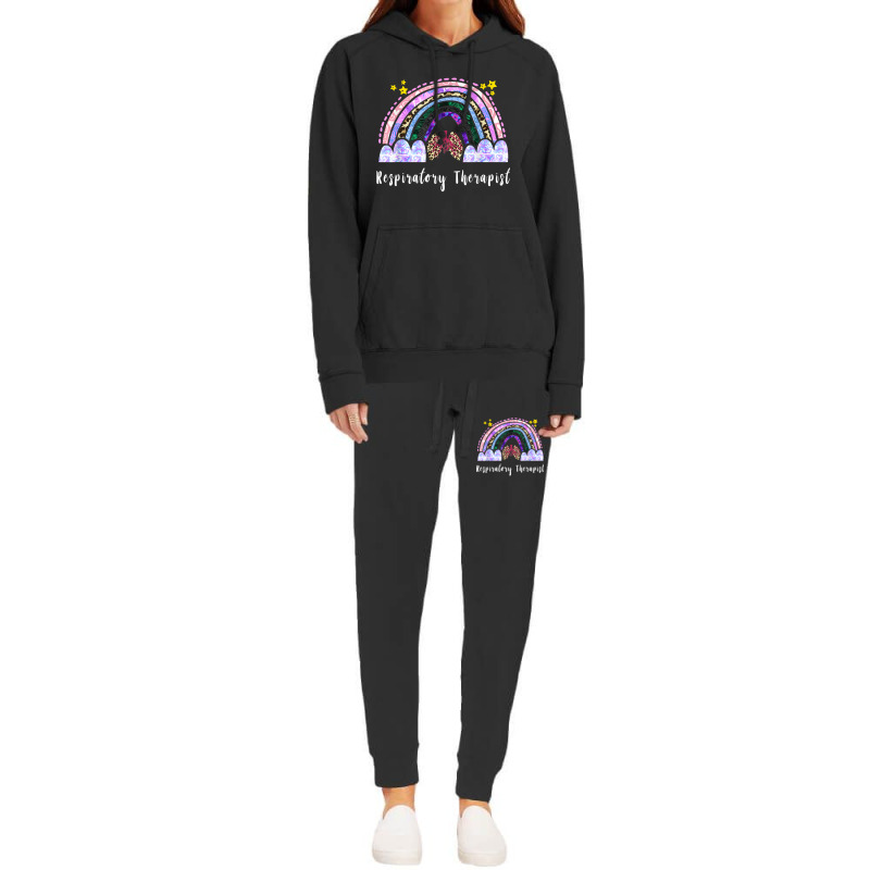 Respiratory Therapist Rainbow Lung Leopard Therapy Hoodie & Jogger Set | Artistshot