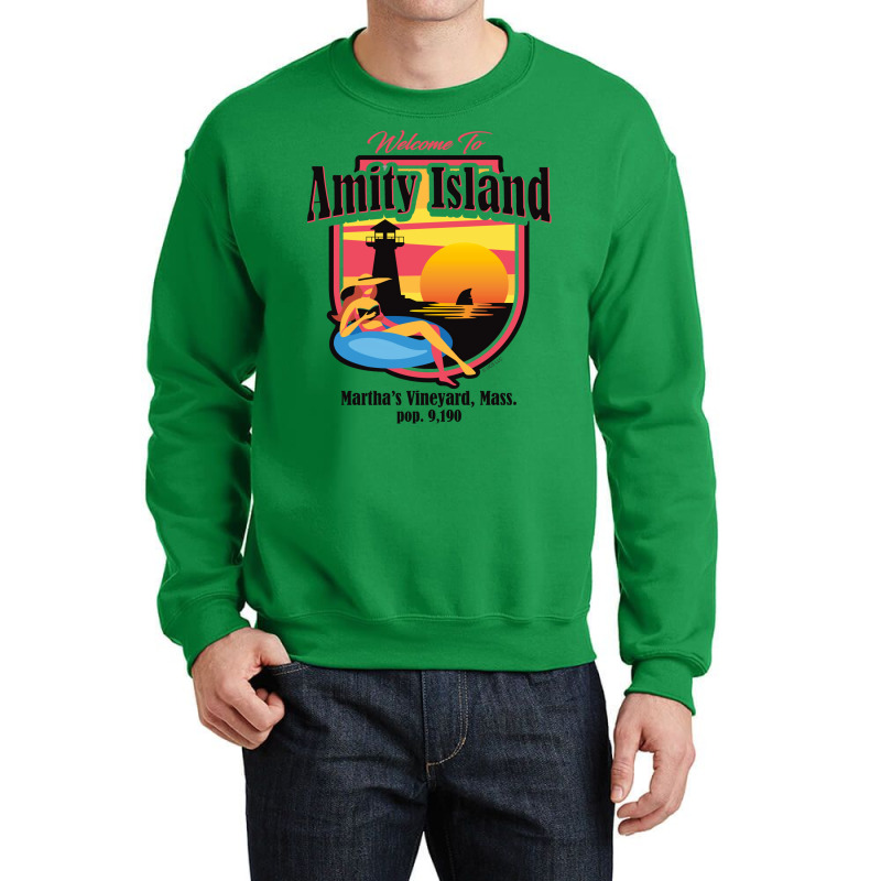 Welcome To Amity Island (universal © Ucs Llc) Crewneck Sweatshirt | Artistshot