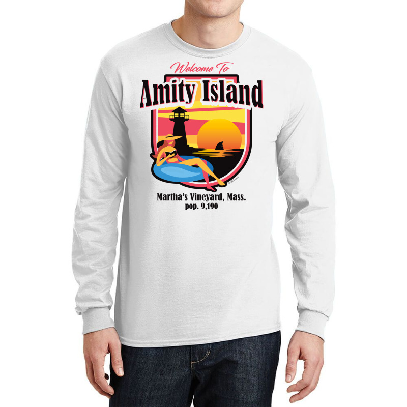 Welcome To Amity Island (universal © Ucs Llc) Long Sleeve Shirts | Artistshot