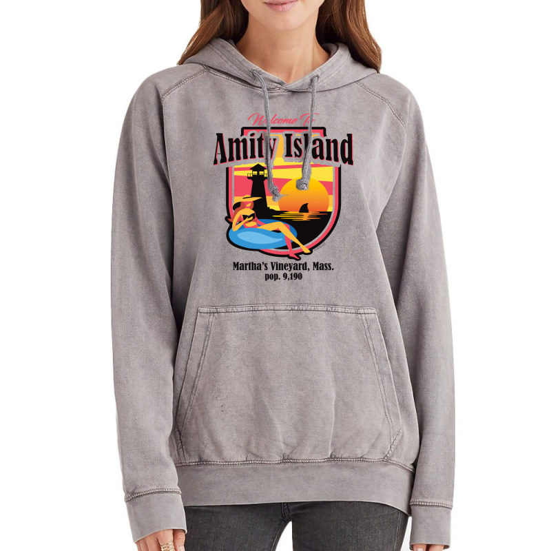 Welcome To Amity Island (universal © Ucs Llc) Vintage Hoodie | Artistshot