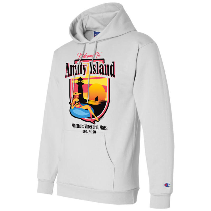 Welcome To Amity Island (universal © Ucs Llc) Champion Hoodie | Artistshot