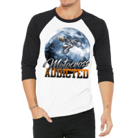 Motocross Addicted 3/4 Sleeve Shirt | Artistshot