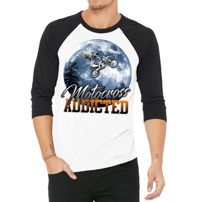 Motocross Addicted 3/4 Sleeve Shirt by uezawataish2 | Artistshot