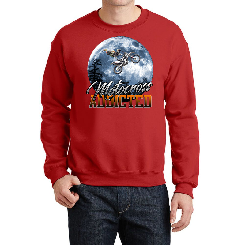 Motocross Addicted Crewneck Sweatshirt by uezawataish2 | Artistshot