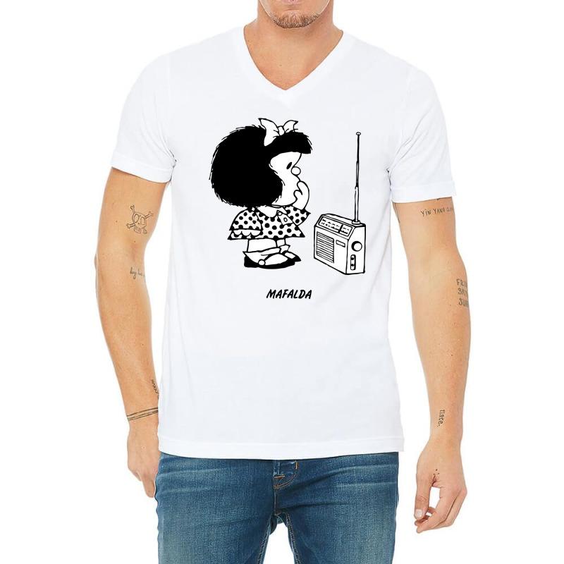 Mafalda V-Neck Tee by hotheserosq | Artistshot