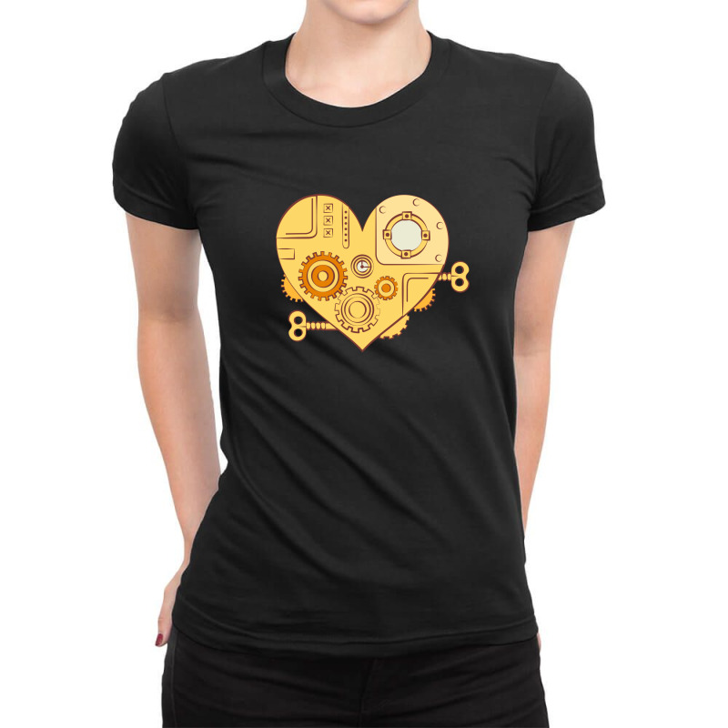 Machine Heart Ladies Fitted T-Shirt by April Shop | Artistshot