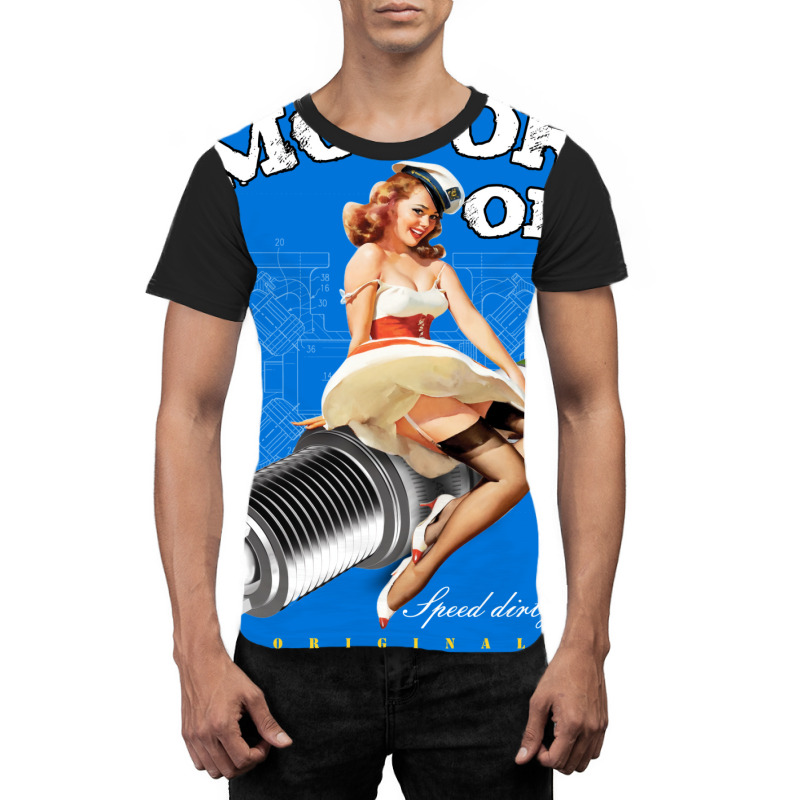 Motor Oil Girl Graphic T-shirt by uezawataish2 | Artistshot