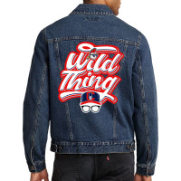 Wild Thing Script Type Men Denim Jacket | Artistshot