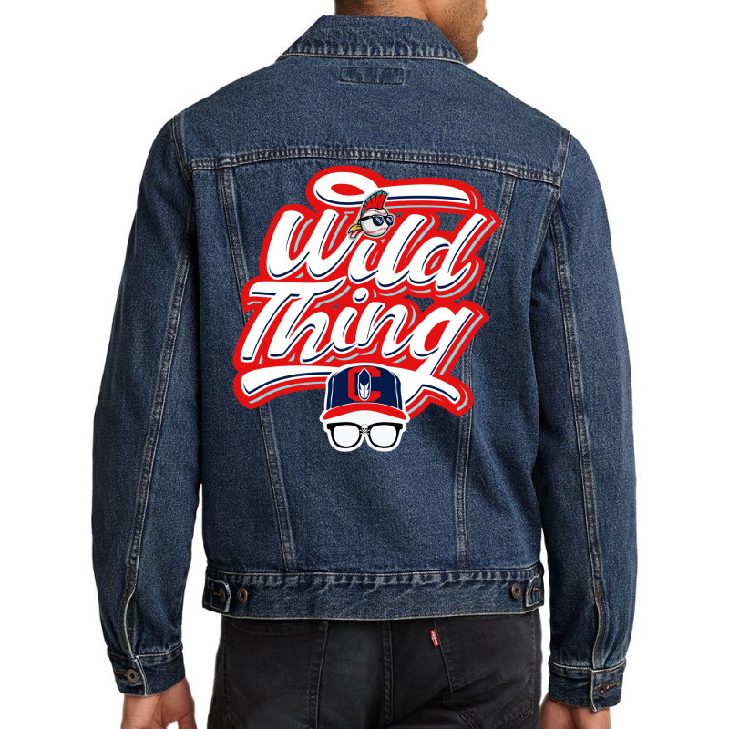 Wild Thing Script Type Men Denim Jacket by glealcongerj | Artistshot