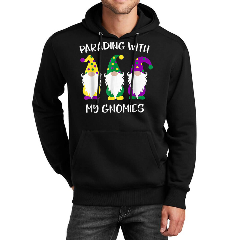 Parading With My Gnomies Mardi Gras Funny Gifts T Shirt Unisex Hoodie by genousuv | Artistshot