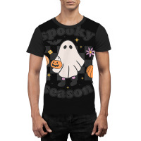 Retro Groovy Spooky Season Halloween Ghost Boo Fall Autumn Graphic T-shirt | Artistshot