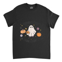 Retro Groovy Spooky Season Halloween Ghost Boo Fall Autumn Classic T-shirt | Artistshot