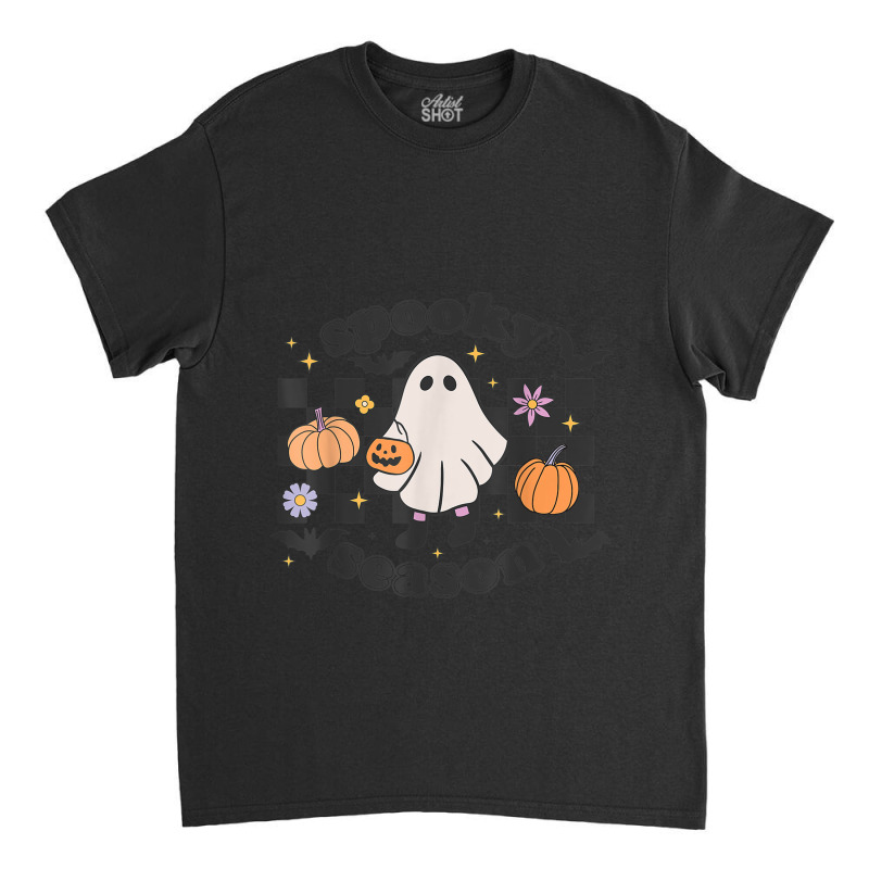 Retro Groovy Spooky Season Halloween Ghost Boo Fall Autumn Classic T-shirt | Artistshot