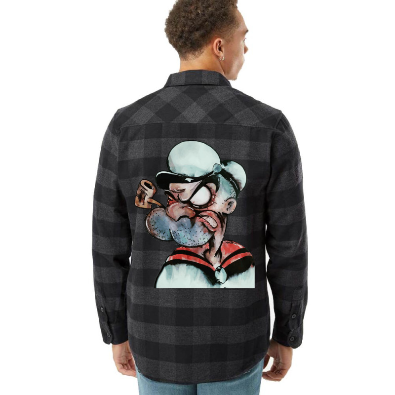 Popeye Old Angry Man Flannel Shirt by alwatpuahl | Artistshot