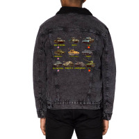 Top Ten Best Ww2 Tanks M4 Sherman Panzer Iv Tiger Ii T-34 Unisex Sherpa-lined Denim Jacket | Artistshot