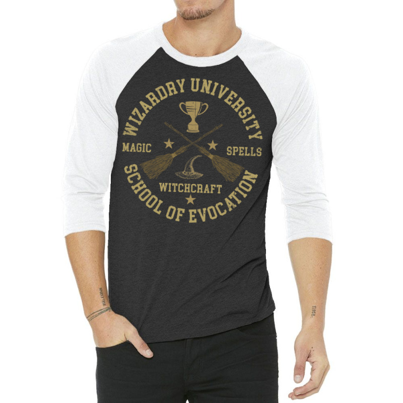 Wizardry University 3/4 Sleeve Shirt by glealcongerj | Artistshot