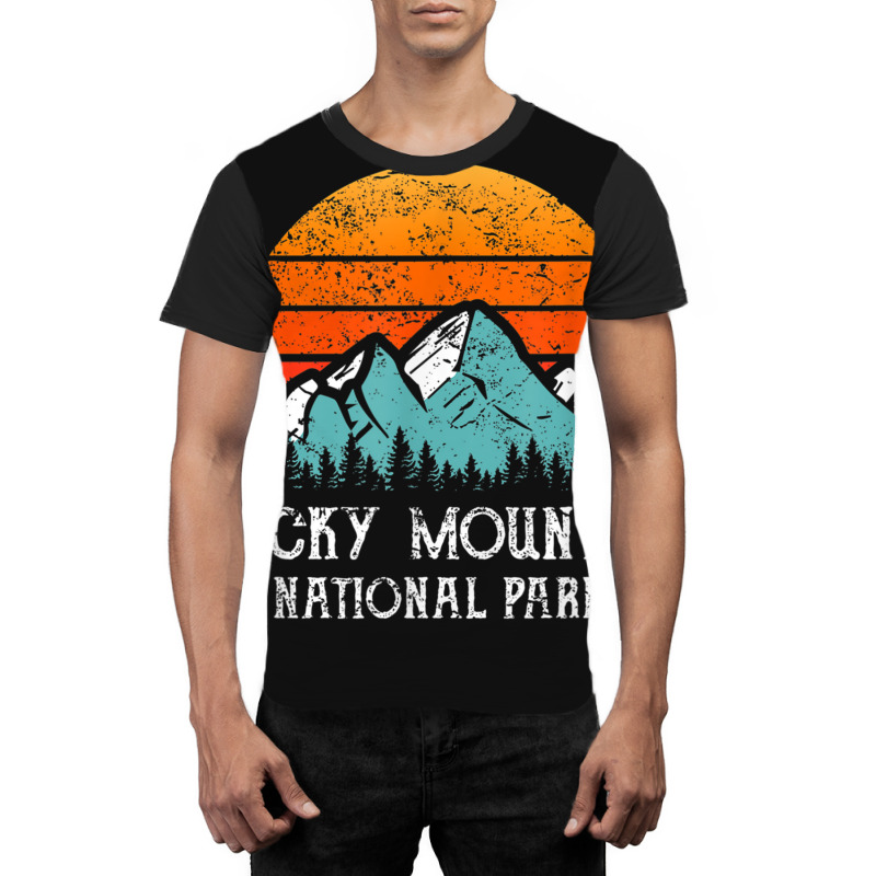 Retro Rocky Mountain National Park Distressed Rocky Mountain Graphic T-shirt | Artistshot