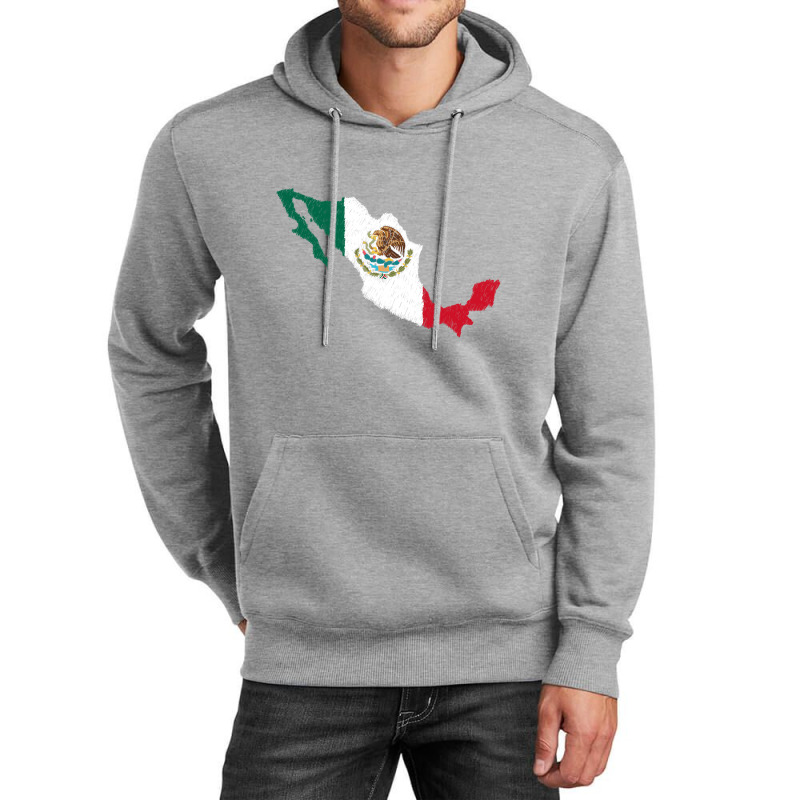 Mexico Map Flag Drawing Line Art Unisex Hoodie by Erwin Saputra Art | Artistshot