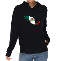 Mexico Map Flag Drawing Line Art Lightweight Hoodie | Artistshot