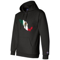 Mexico Map Flag Drawing Line Art Champion Hoodie | Artistshot