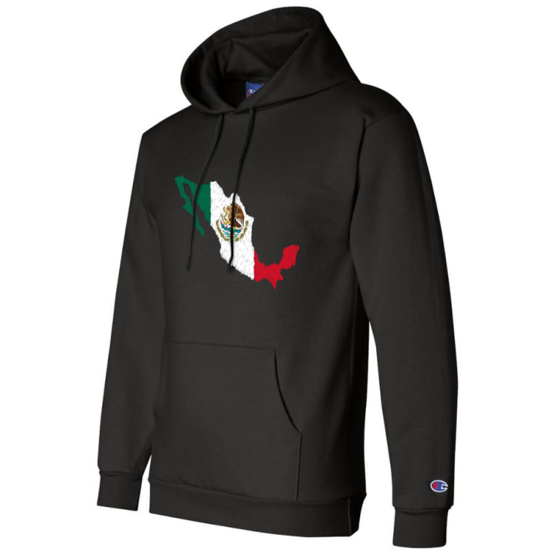 Mexico Map Flag Drawing Line Art Champion Hoodie by Erwin Saputra Art | Artistshot