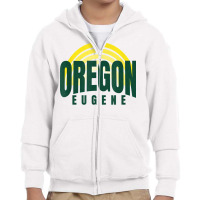 Groovy Eugene Green Yellow Old School Striped Eugene Oregon T Shirt Youth Zipper Hoodie | Artistshot