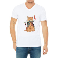 Catana Apron Woodblock Japanese V-neck Tee | Artistshot