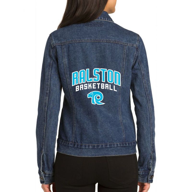 Ralston High School Basketballs Ladies Denim Jacket by QuellaLivy | Artistshot