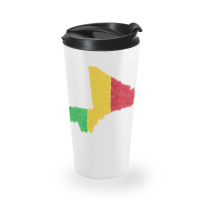 Mali Map Flag Drawing Line Art Travel Mug | Artistshot