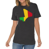 Mali Map Flag Drawing Line Art Vintage T-shirt | Artistshot