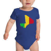 Mali Map Flag Drawing Line Art Baby Bodysuit | Artistshot