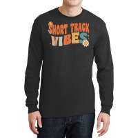 Groovy Short Track Vibes Costume Happy Teachers School Retro T Shirt Long Sleeve Shirts | Artistshot