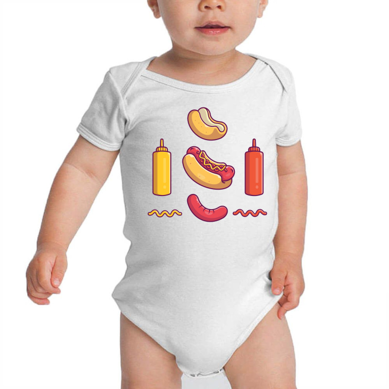 Hotdog Ingredient Elements Baby Bodysuit | Artistshot