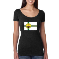 Official Little Rock Arkansas Flag - Rock The Little Rock Flag Women's Triblend Scoop T-shirt | Artistshot