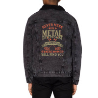 Funny Detectorist Metal Detecting Detectoring Unisex Sherpa-lined Denim Jacket | Artistshot