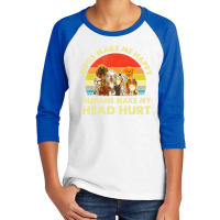 Dogs Make Me Happy Humans Make My Head Hurt Retro Vintage Youth 3/4 Sleeve | Artistshot