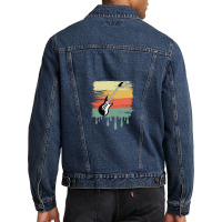 Electric Guitar Vintage Dripping Men Denim Jacket | Artistshot