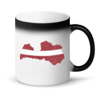 Latvia Map Flag Drawing Line Art Magic Mug | Artistshot