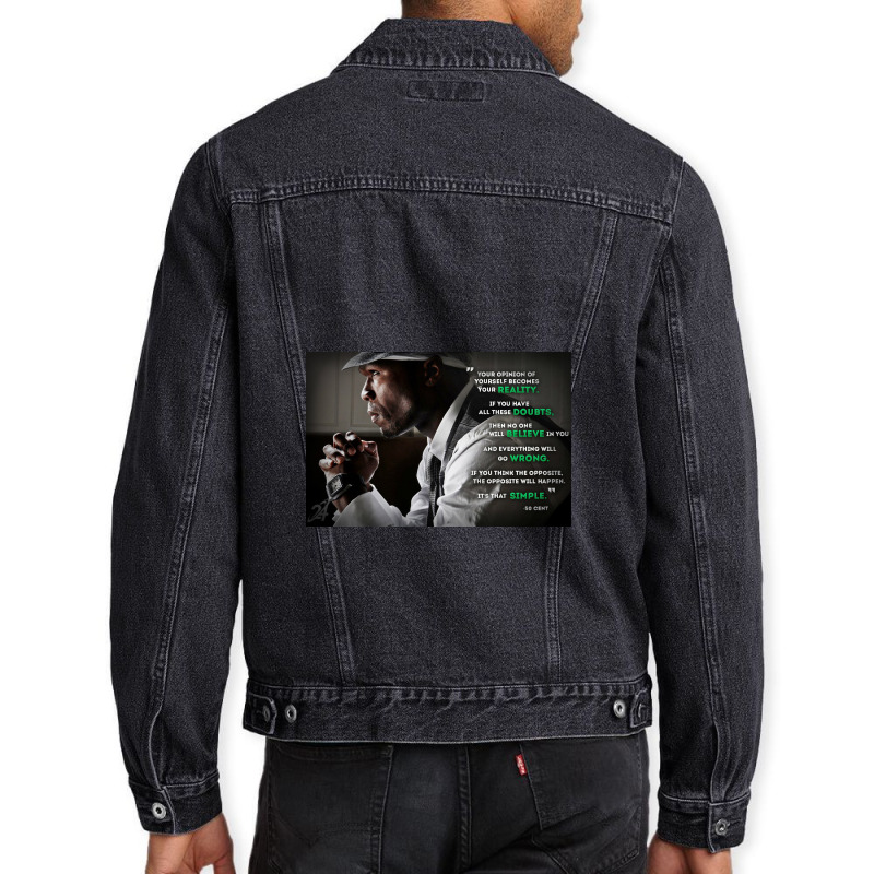 Get Rich Or Die Tryin' Men Denim Jacket | Artistshot