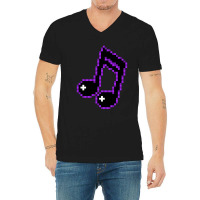 Purp Music Note 1 V-neck Tee | Artistshot