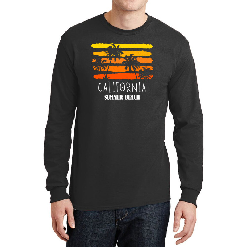 California Summer Beach For Dark Long Sleeve Shirts | Artistshot