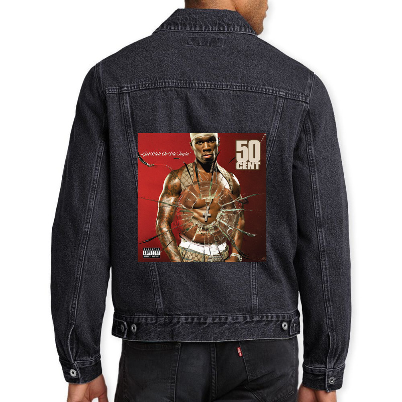 Get Rich Or Die Tryin' Men Denim Jacket | Artistshot