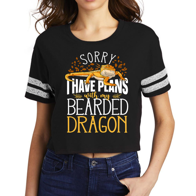 Sorry I Have Plans With My Bearded Dragon Scorecard Crop Tee by AURRADILLARD | Artistshot