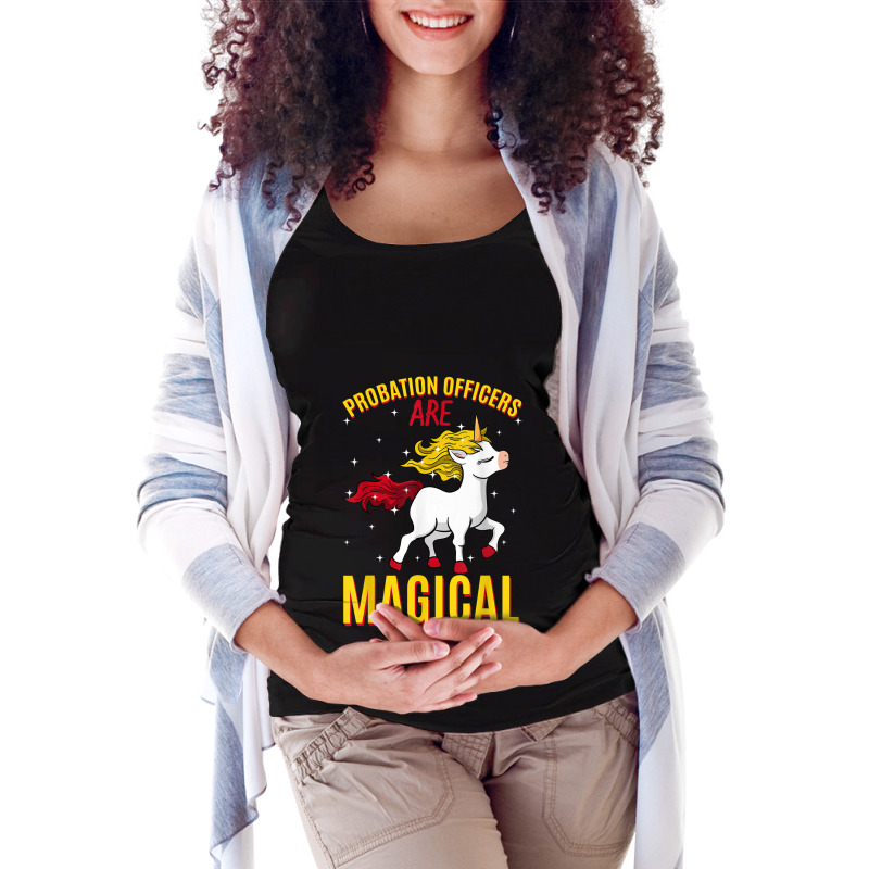 Probation Officers Are Magical Unicorn Job Police Profession Maternity Scoop Neck T-shirt by CoreyMartinPeters | Artistshot